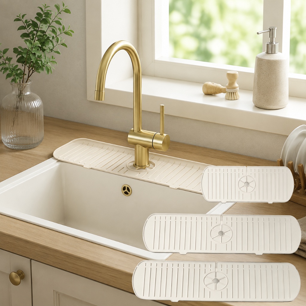 Silicone Tap Washer - Siliconen kraanmat, gootsteen spatbescherming, grote droogmat,